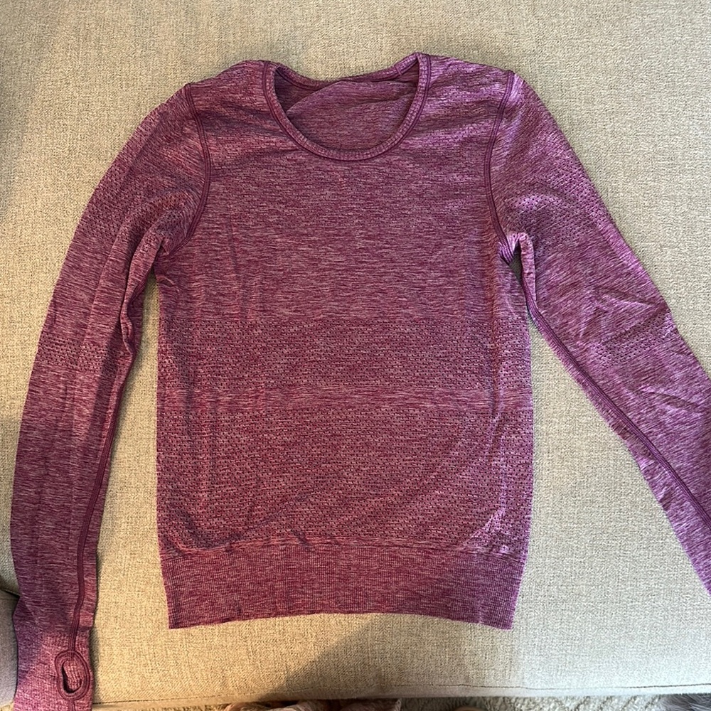 Purple Long Sleeve Athletic Top